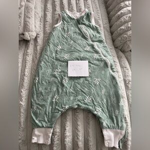 Green Footed Baby Sleep Sack with White Accents